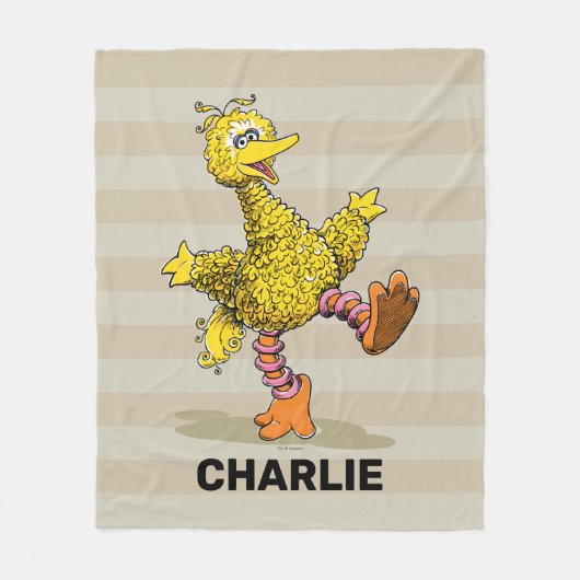 Speciaal gepersonaliseerde retro Art Big Bird Flee Fleece Deken (Voorkant)