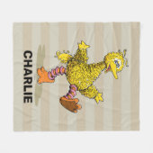 Speciaal gepersonaliseerde retro Art Big Bird Flee Fleece Deken (Voorkant (Horizontaal))
