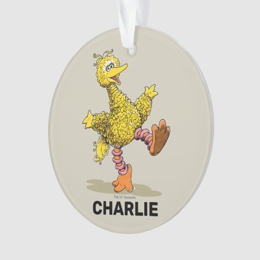 Speciaal gepersonaliseerde Retro Art Big Bird Ornament (voorkant)
