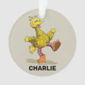 Speciaal gepersonaliseerde Retro Art Big Bird Ornament (voorkant)