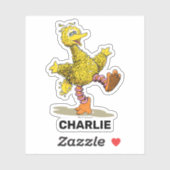 Speciaal gepersonaliseerde Retro Art Big Bird Sticker (Vel)