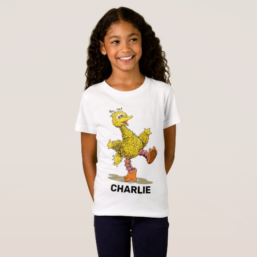 Speciaal gepersonaliseerde Retro Art Big Bird T-shirt (Voorkant volledig)