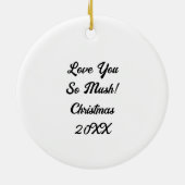 Speciaal gepersonaliseerde Retro Pop Art-paddensto Keramisch Ornament (Achterkant)