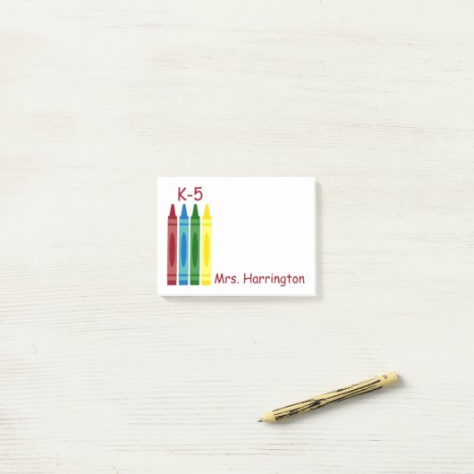 Speciaal gepersonaliseerde scholen post-it® notes (Op bureau)