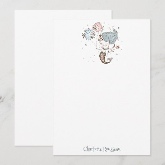 Speciaal gepersonaliseerde schrijfbenodigdheden va notitiekaartje (Voorkant / Achterkant)