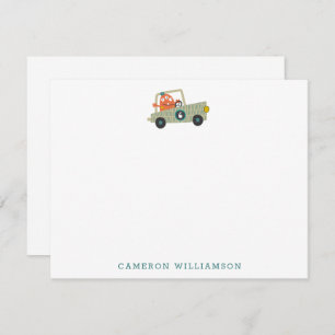 Speciaal gepersonaliseerde schrijfbenodigdheden vo bedankkaart