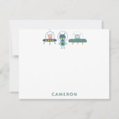 Speciaal gepersonaliseerde schrijfbenodigdheden vo notitiekaartje (Voorkant)