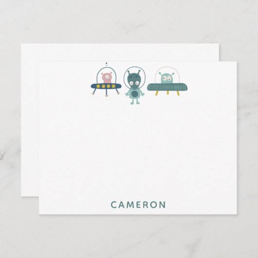 Speciaal gepersonaliseerde schrijfbenodigdheden vo notitiekaartje (Voorkant / Achterkant)