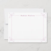 Speciaal gepersonaliseerde schrijfwijze Roze Ditzy Notitiekaartje (Voorkant)