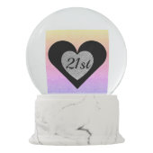 Speciaal gepersonaliseerde sneeuwscooters 21st sneeuwbol (Achterkant)