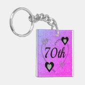 Speciaal gepersonaliseerde speciale verjaardagssle sleutelhanger (Voorkant Links)