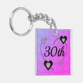 Speciaal gepersonaliseerde speciale verjaardagssle sleutelhanger (Voorkant Links)