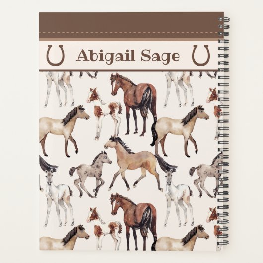 Speciaal gepersonaliseerde stekelmazen en foaalpaa planner (Achterkant)