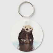Speciaal gepersonaliseerde stutterotter in water sleutelhanger (Voorkant)
