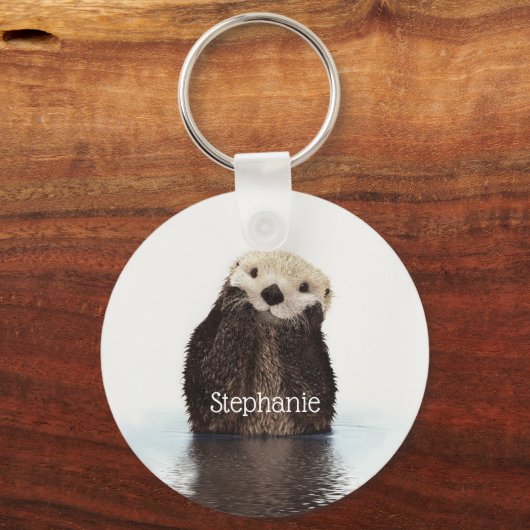 Speciaal gepersonaliseerde stutterotter in water sleutelhanger (Achterkant)