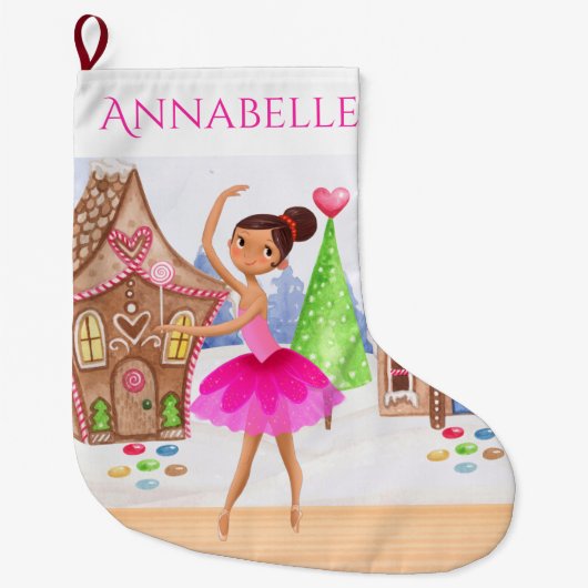 Speciaal gepersonaliseerde Suiker Plum Fairy Balle Grote Kerstsok (Voorkant)