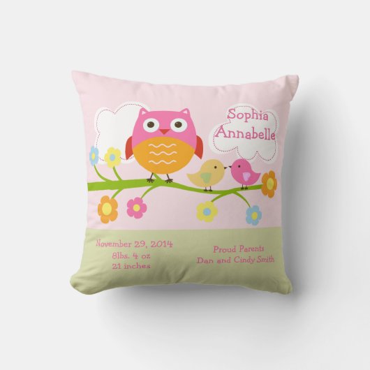 Speciaal gepersonaliseerde "Tortelduifjes & werken Kussen (Voorkant)