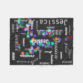 Speciaal gepersonaliseerde Typografie Subway Art K Fleece Deken (Voorkant (Horizontaal))