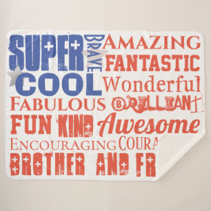 Speciaal gepersonaliseerde Typografie Subway Art U Sherpa Deken