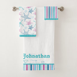 Speciaal gepersonaliseerde ventilatoren en heldere bad handdoek