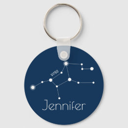 Speciaal gepersonaliseerde Virgo Zodiac Constellat Sleutelhanger