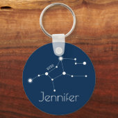Speciaal gepersonaliseerde Virgo Zodiac Constellat Sleutelhanger (Voorkant)