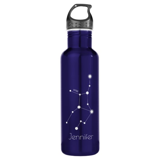 Speciaal gepersonaliseerde Virgo Zodiac Constellat Waterfles (Voorkant)