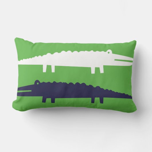 Speciaal gepersonaliseerde vogelgegevens Alligator Kussen (Voorkant)