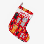 Speciaal gepersonaliseerde vun. Oranje, grijs en z Kleine Kerstsok (Voorkant (Hangend))