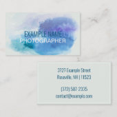 Speciaal gepersonaliseerde "Waterverf Splash" (Ame Visitekaartje (Voorkant / Achterkant)