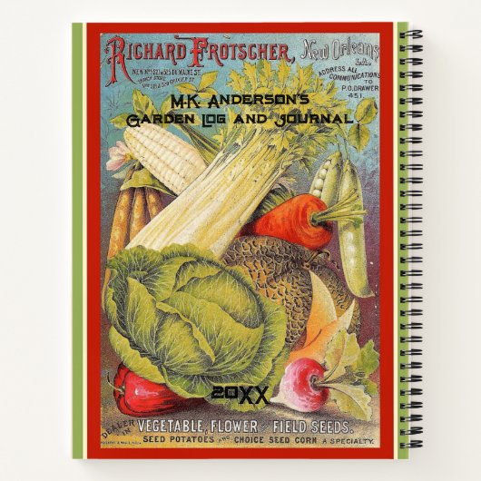  speciaal gepersonaliseerde wervelkolom voor plant notitieboek (Achterkant)