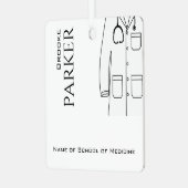 Speciaal gepersonaliseerde White Coat Ceremony New Metalen Ornament (Voorkant links)