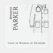 Speciaal gepersonaliseerde White Coat Ceremony New Metalen Ornament (Voorkant)