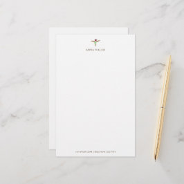 Speciaal gepersonaliseerde White Hummingbird Stati Briefpapier