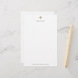 Speciaal gepersonaliseerde White Hummingbird Stati Briefpapier