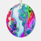 Speciaal gepersonaliseerde White Marble River Digi Keramisch Ornament (Links)