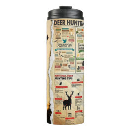 Speciaal gepersonaliseerde whitetail Deer-kennis Thermosbeker