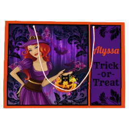 Speciaal gepersonaliseerde Witch Halloween Trick o Groot Cadeauzakje