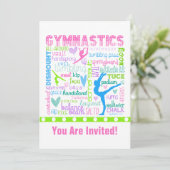 Speciaal gepersonaliseerde woordgymnastiek Typogra Kaart (Staand voorkant)