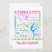 Speciaal gepersonaliseerde woordgymnastiek Typogra Kaart (Voorkant / Achterkant)