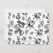 Speciaal gepersonaliseerde zwart-witserij notitiekaartje (Achterkant)