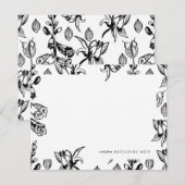Speciaal gepersonaliseerde zwart-witserij notitiekaartje (Voorkant / Achterkant)