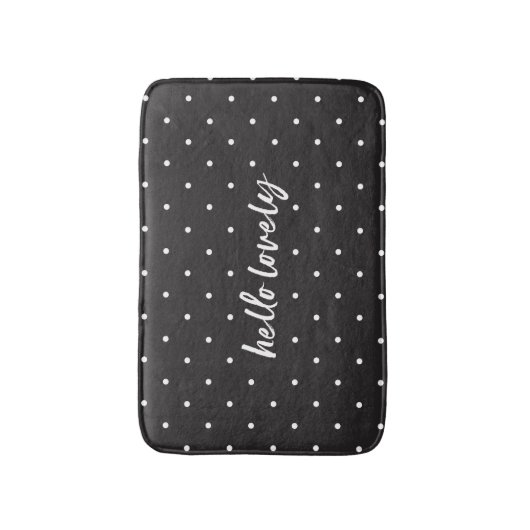 Speciaal gepersonaliseerde zwarte baden Mat Small  (Voorkant Verticaal)