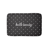 Speciaal gepersonaliseerde zwarte baden Mat Small  (Voorkant)