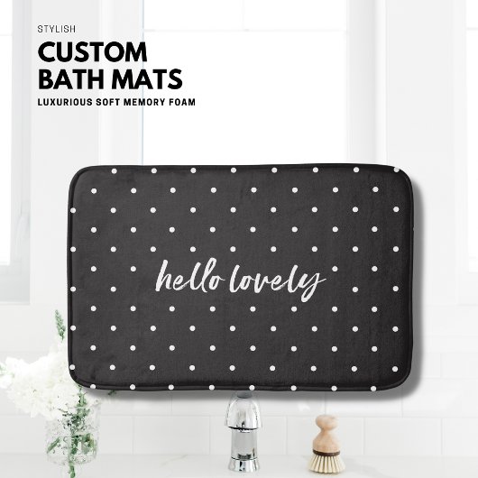 Speciaal gepersonaliseerde zwarte baden Mat Small 