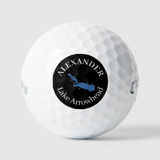 Speciaal gepersonaliseerde zwarte Golfballetjes in Golfballen (Voorkant)