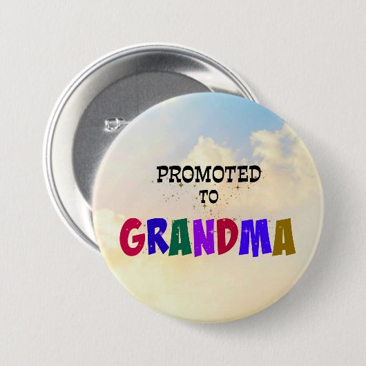 Speciaal gepromoot op Grootma, pastel Clouds Desig Ronde Button 7,6 Cm (Voorkant /achterkant)