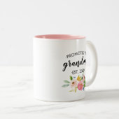 Speciaal gepromoveerd naar Grandma Floral Pink Tweekleurige Koffiemok (Voorkant rechts)
