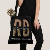 Speciaal geregistreerde Dietitian Cheetah print RD Tote Bag (Dichtbij)
