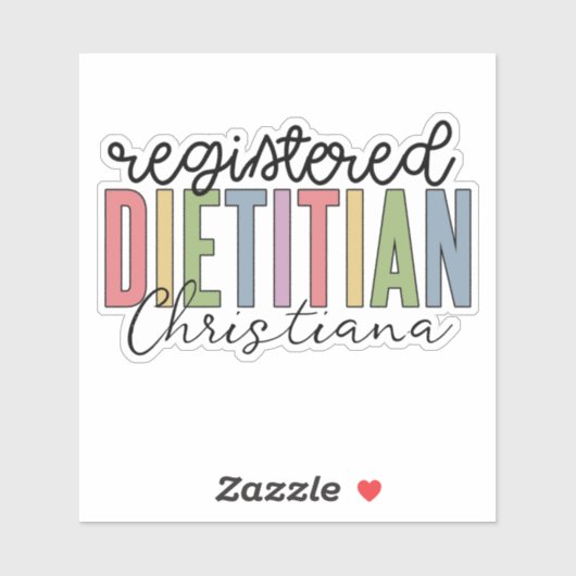 Speciaal geregistreerde diëtititititiaanse multico sticker (Vel)
